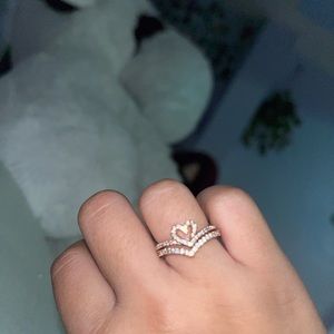 Pandora rings both size 4.5.Worn 2 times For both rings $70 FREESHIPPING